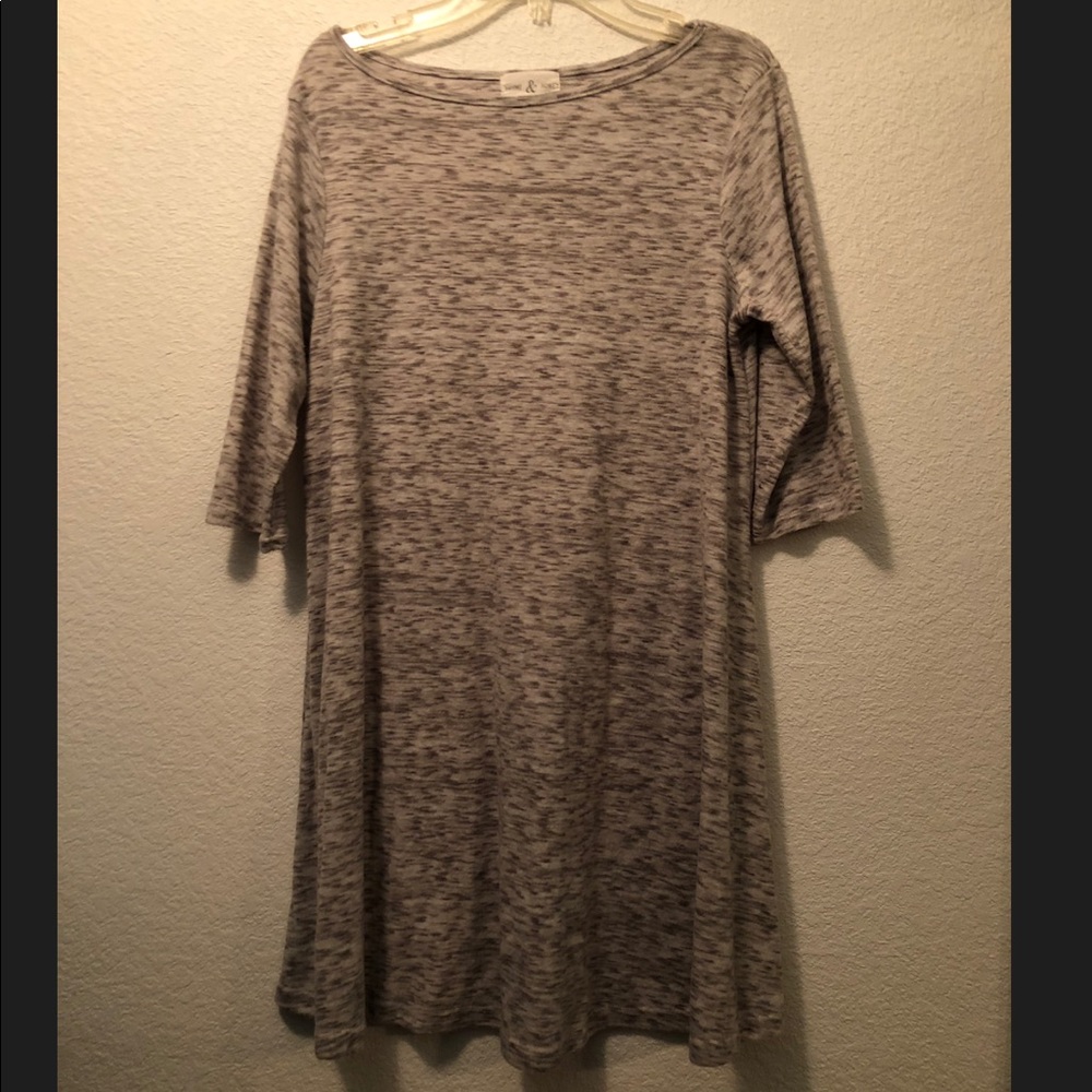 Cozy heathered T-shirt dress